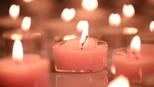 Load image into Gallery viewer, Heart Shaped Pink Scented Tea Light Candles | Pack of 10