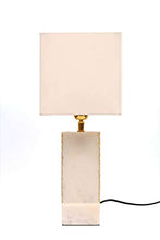 Load image into Gallery viewer, Posh n Plush Foiled Marble Table Lamp with White Shade - Home Decor Lo