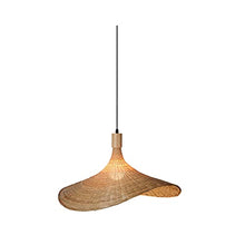 Load image into Gallery viewer, Beaupretty Bamboo Lantern Pendant Lamp Retro Chinese Rattan Basket Ceiling Pendant Light Shade Rattan Dome Wicker Chandelier Lampshade Hanging for Living Room Bedroom