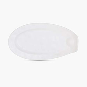 Home Centre Silvano India Solid Melamine Thumb Platter - White - Home Decor Lo