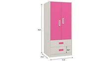 Load image into Gallery viewer, Adona Adonica Kids Room Furniture Set with Right Ladder Bunk Bed, Wardrobe and Desk Barbie Pink - Home Decor Lo