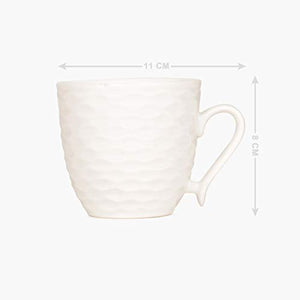 Home Centre Brook Cup and Saucer - 220 ml - White - Home Decor Lo