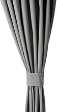 Load image into Gallery viewer, AmazonBasics Room Darkening Blackout Curtain Set of 2 with Tie Backs - 245 GSM - (7 Feet - Door) 52" x 84", Dark Grey - Home Decor Lo