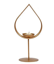 Load image into Gallery viewer, EMBELLISH Golden Eye Candle Holder with Candle | Glass Design Candle Stand | Diwali Light | Festive Light | Decorative Light | Standing Candle Stand (1) - Home Decor Lo