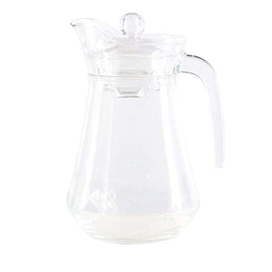 Home-Cart Green Apple Duck Pot 1.3L Glass Pitcher with Plastic lid,Drinking Beverage Jug,Glass Water jug for Home use - Home Decor Lo