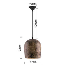 Load image into Gallery viewer, Homesake® Modern Bucket Shape Wooden Pendant Ceiling Light Fixture, Balcony, Dining, Home Kitchen Desk Dining Room, Rustic Hanging Light, E27 (Walnut) - Home Decor Lo