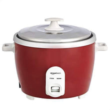 Load image into Gallery viewer, AmazonBasics Electric Rice Cooker 1 L (500 W) with Aluminum Pan, Measuring Cup and Scoop - Maroon - Home Decor Lo
