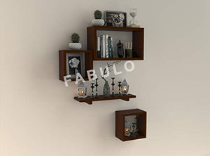 Fabulo Room Decor Wall Shelf with 4 Shelves Brown - Home Decor Lo