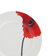 Load image into Gallery viewer, AmazonBasics 18-Piece Kitchen Porcelain Dinnerware Set, Dishes, Bowls, Service for 6, Poppy - Home Decor Lo