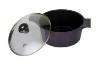 Load image into Gallery viewer, Chefline Kitchenware orean Made Ceramic Coated 20 cm Cook & Serve Casserole 1.5 Liter Nonstick Casserole with Glass Lid, Purple 20 cm - Home Decor Lo