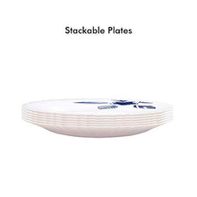Load image into Gallery viewer, Larah by Borosil Morning Glory Silk Series Opalware Dinner Set, 35 Pieces, White
