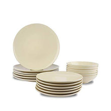 Load image into Gallery viewer, AmazonBasics 18-Piece Stoneware Dinnerware Set - Cream, Service for 6 - Home Decor Lo
