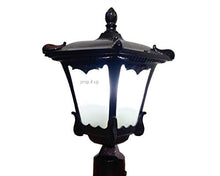 Load image into Gallery viewer, Aluminum Casting Premium Gate LightRust-Resistant Weather-Proof Outdoor Gate/Pillar/Garden Light with Extra Heavy Strength for Long Lasting (Black, Single, B22) gl-045 - Home Decor Lo