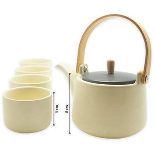 Waabi-Saabi Iwanai Porcelain Tea Set, Pack of 1, White - Home Decor Lo