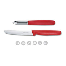 Load image into Gallery viewer, Victorinox, Swiss Made, Standard Kitchen Knife/Vegetable Knife/Paring Knife, 6 Piece Set - Red - Home Decor Lo