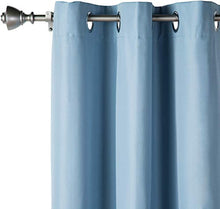 Load image into Gallery viewer, AmazonBasics Room - Darkening Blackout Curtain Set with Grommets - 245 GSM - 42" x 63", Smoke Blue - Home Decor Lo
