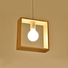 Load image into Gallery viewer, VXS Wooden 1 Head Modern Simple 3 Different Design Hexagon Square Triangle Shape Wood Pendant Light Lamp for Study Coffee Shop