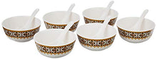 Load image into Gallery viewer, Amazon Brand - Solimo Majestico Set of 6 Melamine soup bowls with spoons (11.5 cm) - Home Decor Lo