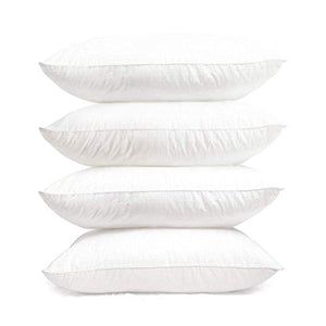 GOOD Price Reliance Micro Fiber Filled Plain Pillow Combo Set of 4for Bed Room - 17" x 27", White Free 2 Pillow Cover - Home Decor Lo