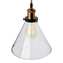 Load image into Gallery viewer, Homesake ® 3-Lights Urban Retro Nordic Style LED/Filament Bulb Round Cluster Chandelier Modern Glass Cone Shaped 60W Hanging Light with E27 Holder (Rose Gold)
