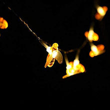 Load image into Gallery viewer, Itmumbai Honeybee Fairy String Lights, Plug in String Lights 16LED Warm White Lights for Party/Birthday/Wedding/Christmas Indoor Outdoor Decoration - Home Decor Lo