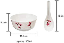 Load image into Gallery viewer, Amazon Brand - Solimo Classico Set of 6 Melamine soup bowls with spoons (11.5 cm) - Home Decor Lo
