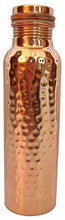 Load image into Gallery viewer, Anchgorh Hammered Copper Bottles for Water, Copper Water Bottle, Ayurvedic Copper Bottle 950 ML, Set of 1, Rose Gold - Home Decor Lo