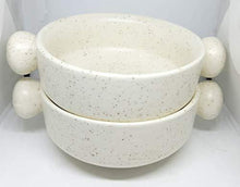 Load image into Gallery viewer, 1Key Dining Katori Bowl Ear Handle Soup Bowl Ceramic/Stoneware in Handle Bowl Handmade, Snacks Serving katori Dining Bowl Ceramic in Microwave Safe White Matte Bowl Set (Pack of Two) - Home Decor Lo