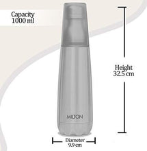 Load image into Gallery viewer, Milton Vertex -1000 Thermosteel  Water Bottle with Unbreakable Tumbler, 1000 ml, Silver - Home Decor Lo