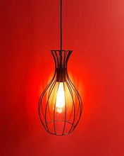 Load image into Gallery viewer, BrightLyts 3-Light Chandelier_Industrial Black Metal Finish Cage Shade Hanging Pendant Ceiling Lamp Fixture (Cage) - Home Decor Lo