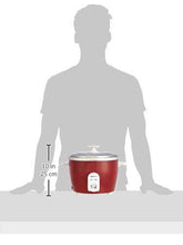 Load image into Gallery viewer, AmazonBasics Electric Rice Cooker 1 L (500 W) with Aluminum Pan, Measuring Cup and Scoop - Maroon - Home Decor Lo