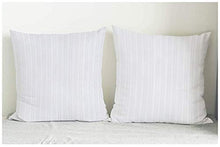 Load image into Gallery viewer, Cloth Fusion Microfiber Satin Striped Small Size Cushion Filler, (12x12) Inches, White- Pack of 5 - Home Decor Lo