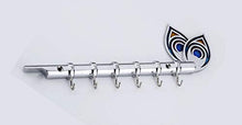 Load image into Gallery viewer, EYE BERRY BASI SALES WITH MISCELLANEOUS DEVICE Flute Shape Stainless Steel Key Holder Stand (Big -Chrome Antique Finish, 10" X 3", Silver) - Home Decor Lo