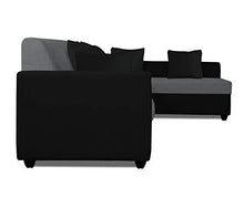 Load image into Gallery viewer, Adorn India Rio Decent L Shape 5 Seater coner Sofa Set (Right Side Handle) (Grey & Black) - Home Decor Lo