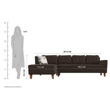 Load image into Gallery viewer, Amazon Brand - Solimo  Alen six Seater LHS L Shape Sofa Set (Brown) - Home Decor Lo