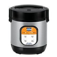 Load image into Gallery viewer, KENT Personal Rice Cooker 0.9-Litres 180-Watt (Black and Silver) - Home Decor Lo