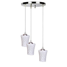 Load image into Gallery viewer, Somil Decorative Pendent Hanging Ceiling Lamp Of Three Designer Glass Shade In One Metal Fitting For Indore Lighting Decoration Compatible With 5 TO 60 Watt LED And Other Type Bulb