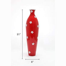Load image into Gallery viewer, Alnico Decor Metal Flower Vase (Red_26X7 Inch) - Home Decor Lo