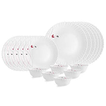 Load image into Gallery viewer, Cello Lush Fiesta Opalware Dinner Set, 18-Pieces, White - Home Decor Lo