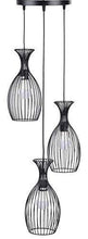 Load image into Gallery viewer, BrightLyts 3-Light Chandelier_Industrial Black Metal Finish Cage Shade Hanging Pendant Ceiling Lamp Fixture (Cage) - Home Decor Lo