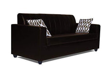 Load image into Gallery viewer, Adorn India Rio Highback Leatherette 3 Seater Sofa (Brown) - Home Decor Lo