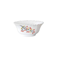 Load image into Gallery viewer, Larah by Borosil Red Bud Silk Series Opalware Dinner Set, 19 Pieces, White - Home Decor Lo