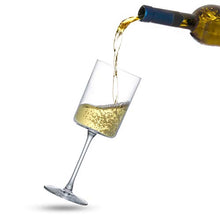 Load image into Gallery viewer, JoyJolt White Wine Glasses – Claire Collection 11.4 Ounce Wine Glasses Set of 2 – Deluxe Crystal Glasses with Ultra-Elegant Design – Made In Czech Republic - Ideal for Home Bar, Kitchen, Restaurants - Home Decor Lo