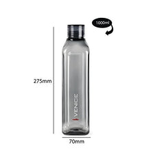 Load image into Gallery viewer, Cello Venice Plastic Water Bottle, 1 Litre, Set of 2, Black - Home Decor Lo