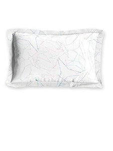 DDECOR Live beautiful 136 TC Cotton 1 Single bedsheet with 1 Pillow Cover - Single Size, Geometric, Blue - Home Decor Lo