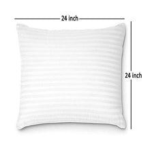 Load image into Gallery viewer, Livasto 150 GSM Premium Satin Stripes Set of 2 24x24 Inch Soft Fluffy Throw/Pillow Cushion Filler - Home Decor Lo