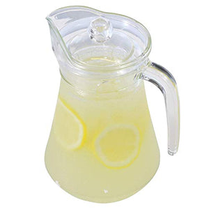 Home-Cart Green Apple Duck Pot 1.3L Glass Pitcher with Plastic lid,Drinking Beverage Jug,Glass Water jug for Home use - Home Decor Lo