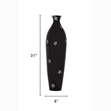 Load image into Gallery viewer, Alnico Decor Metal Flower Vase (Black_26 Inch) - Home Decor Lo