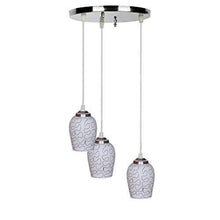 Load image into Gallery viewer, LED Compatible Pendant Ceiling Lamp Hanging Light of 3 Decorative Lamp Shade in One Round Fitting by Somil - Home Decor Lo