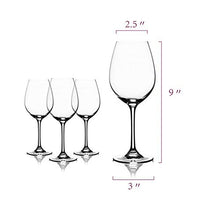 Load image into Gallery viewer, TBGHz Modvera Stemmed Wine Glass 16 Ounce | Lead Free Crystal Clear Classic Design | Perfect for Red Wines & White Wines at Your Next Elegant Dinner Party or Event | Elongated Bowl Design | Set of 6 - Home Decor Lo